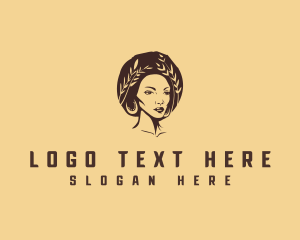 Afro - Afro Curls Woman logo design