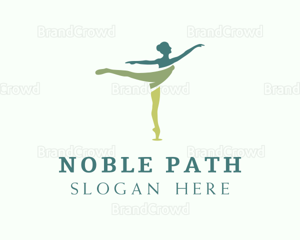 Green Ballet Dancer Logo