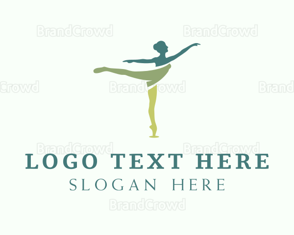 Green Ballet Dancer Logo