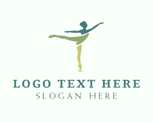 Performer - Green Ballet Dancer logo design