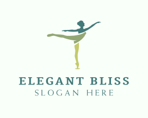 Talent Show - Green Ballet Dancer logo design