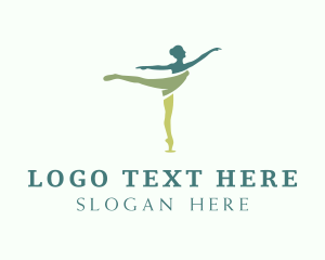 Green Ballet Dancer Logo