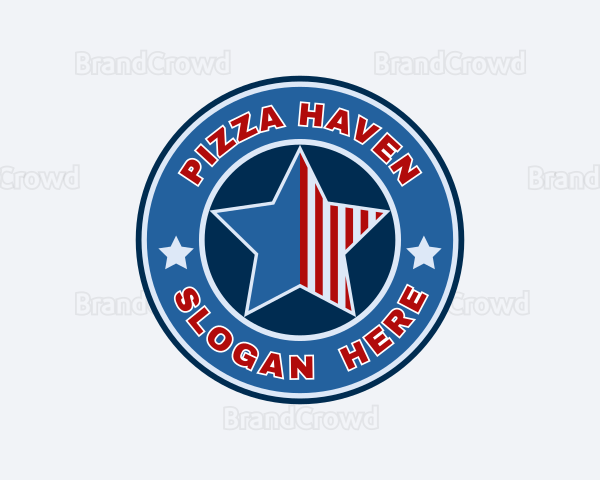 Patriotic Star Badge Logo