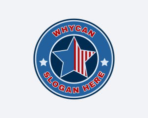 Patriotic Star Badge Logo