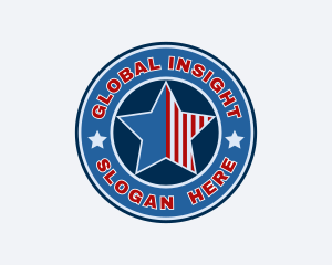 Patriotic Star Badge logo design