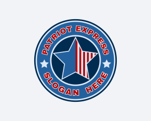 Nationalist - Patriotic Star Badge logo design