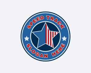 America - Patriotic Star Badge logo design