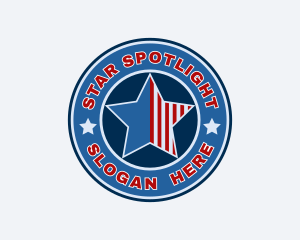 Patriotic Star Badge logo design