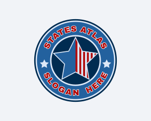 Patriotic Star Badge logo design