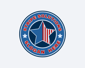 Patriotic Star Badge logo design