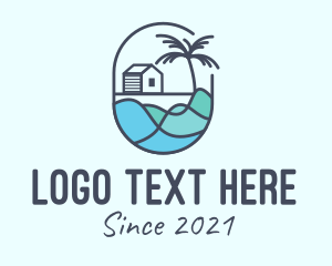 Hostel - Beach House Villa Shack logo design