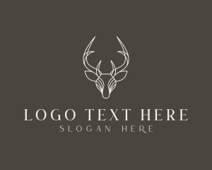 Reindeer Hunt Animal Logo