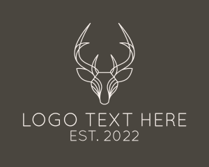 Forest Animal - Reindeer Hunt Animal logo design
