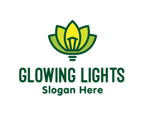 Light Bulb Lotus logo design