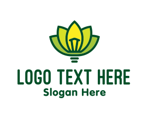 Education - Light Bulb Lotus logo design
