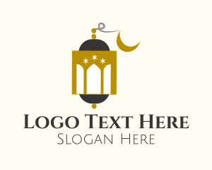 Moon - Mosque Dome Lantern logo design