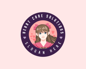 Anime Manga Girl logo design