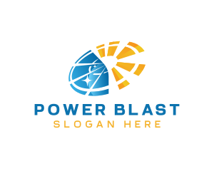 Solar Power Renewable Energy logo design