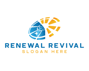 Solar Power Renewable Energy logo design