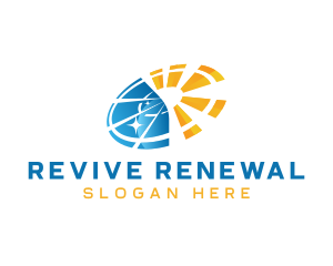 Solar Power Renewable Energy logo design