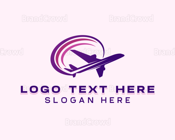 Plane Shipping Courier Logo