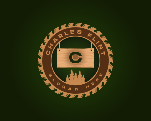 Lumberjack - Woodwork Hardware Saw logo design
