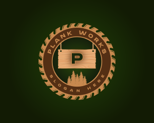 Plank - Woodwork Hardware Saw logo design