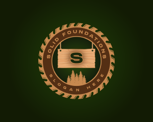 Circular Saw - Woodwork Hardware Saw logo design