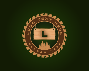 Forest - Woodwork Hardware Saw logo design