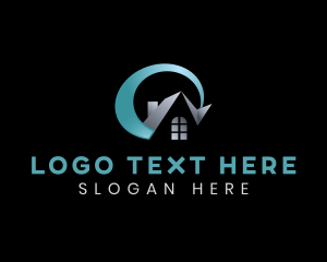 Foreclosure - Home Property Roofing logo design