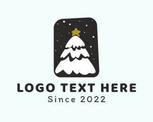 Christmas - Snow Christmas Tree logo design