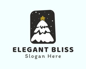 Snow Christmas Tree Logo