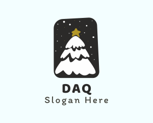 Snow Christmas Tree Logo