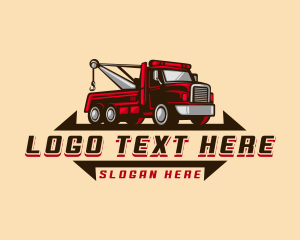 Emblem - Tow Truck Pickup logo design