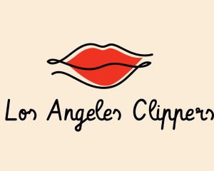 Beauty Vlogger - Red Lips Cosmetics logo design