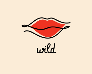 Sexy - Red Lips Cosmetics logo design