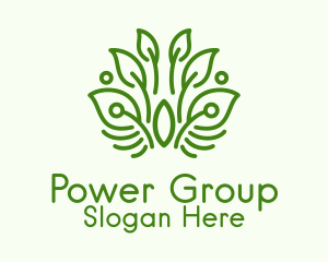 Green Plant Outline  Logo