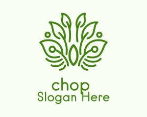 Green Plant Outline  Logo