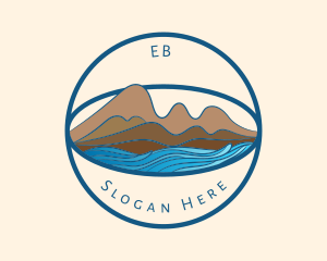 Explorer - Mountain Sea Travel logo design