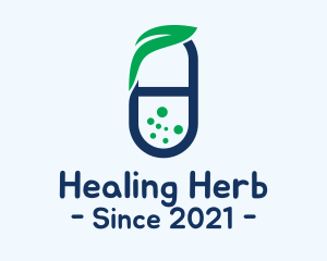 Herbal Medicine Pill logo design