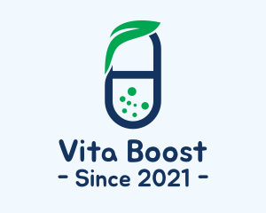 Multivitamins - Herbal Medicine Pill logo design