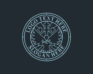 Dove - Faith Christian Cross logo design