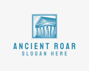 Ancient Parthenon Pillars Finance logo design