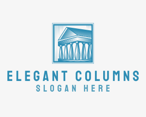 Columns - Ancient Parthenon Pillars Finance logo design