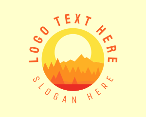 Trek - Sun Mountain Hiking logo design
