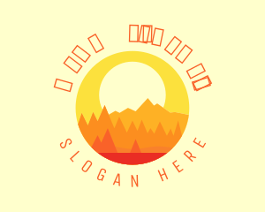 Campsite - Sun Mountain Hiking logo design