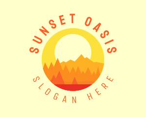 Sun Mountain Hiking logo design