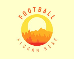 Scene - Sun Mountain Hiking logo design