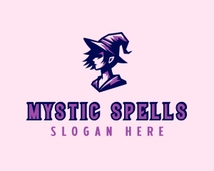 Witch - Magical Woman Witch logo design