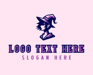 Mascot - Magical Woman Witch logo design